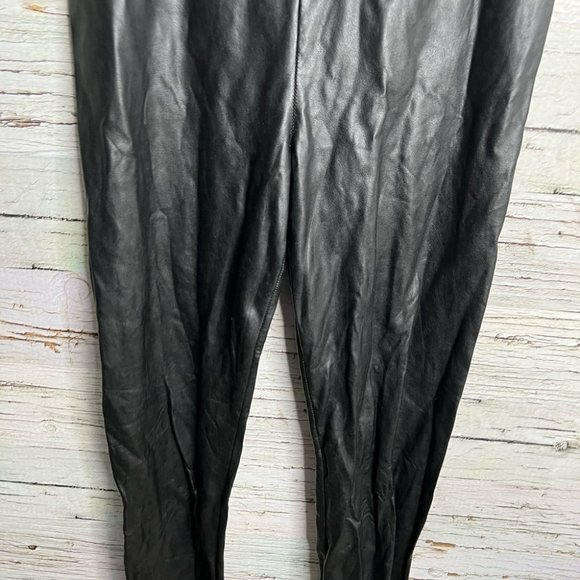 Aritzia Wilfred Free Faux Leather Daria High Waist Skinny Leggings Black Sz Smal - Picture 3 of 9